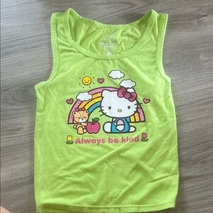 Hello Kitty Neon Green Kids Tank Top